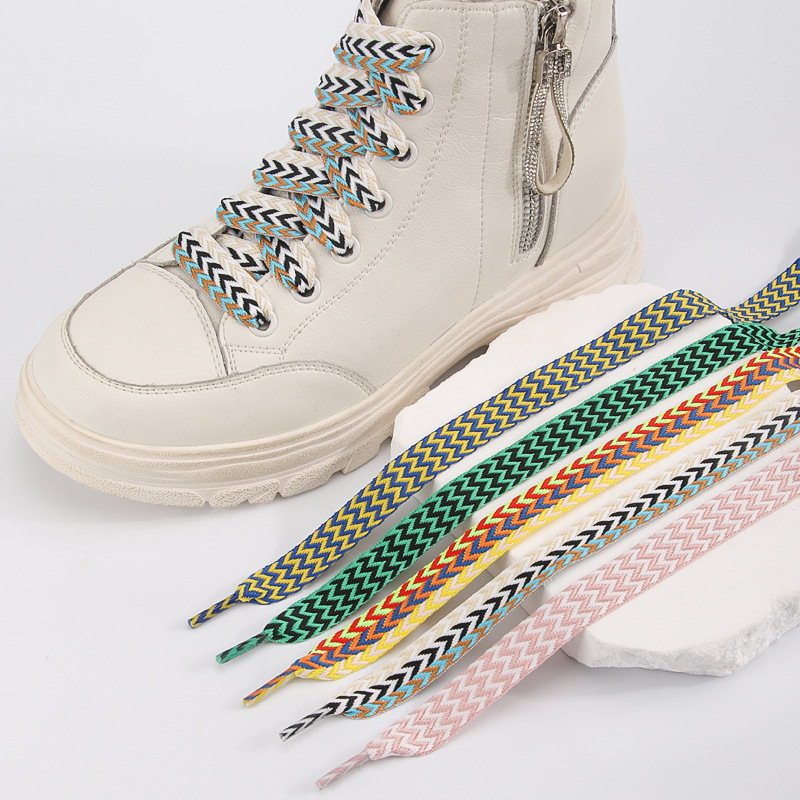 Women'S Shoes X Wide - 1 ペア新 1.5 センチメートルワイド波脂肪靴ひも女性男性カジュアルフラット靴ひも交換スニーカーレース靴刺し靴ひも
