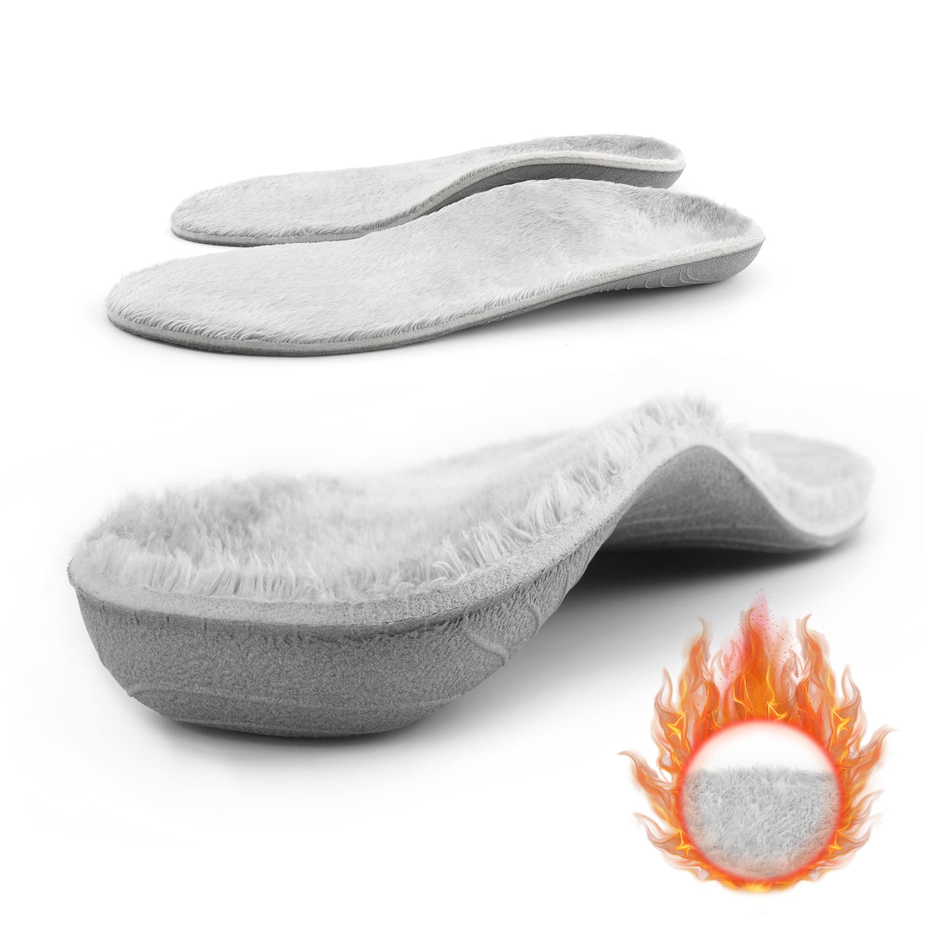 Women'S Shoes Plantar Fasciitis - 男性と女性のためのアーチサポートインソール、足底筋膜炎インソール、暖かく居心地の良いふわふわパッド、かかとの痛みのための作業靴インサート、冬