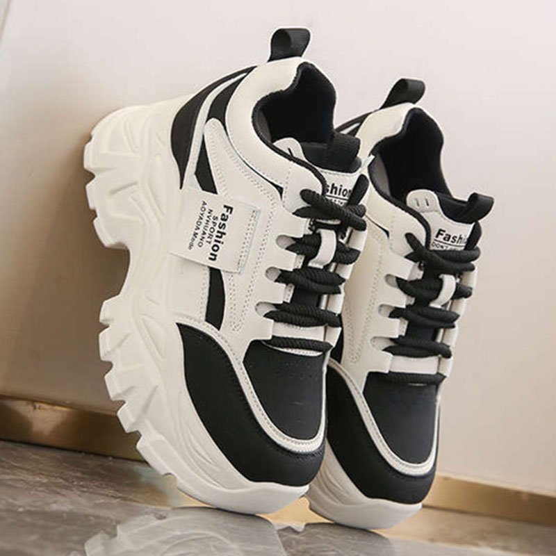 Mesh Sneaker Women - 新作ファッションプラットフォームスニーカー 内側身長アップ8cm ホワイトスニーカー レディースカジュアルシューズ 女性用靴 2025年トレンド
