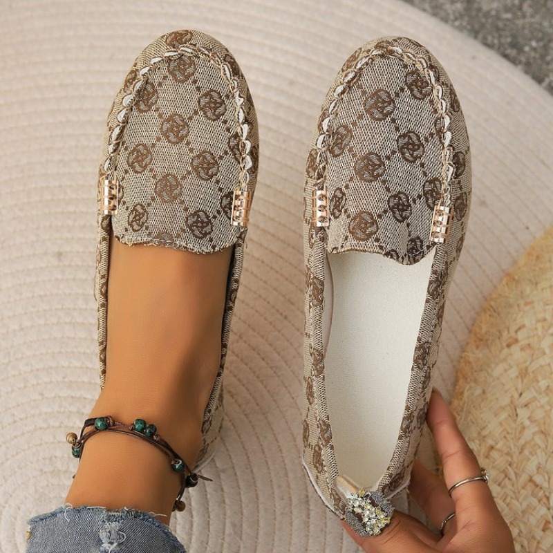 Women Shoes Tennis - 女性フラットシューズ高級プリントデザインローファーカジュアルアウトドアシューズソフトテニススニーカー女性アウトドアローファー履物プラスサイズ