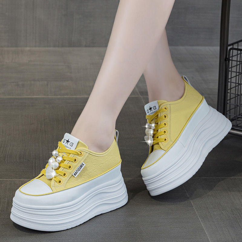Mesh Sneaker Women - 秋のレディース9CM身長アップシューズ、普段使いの厚底ファッショナブルシューズ、快適なスニーカーとレジャーシューズ