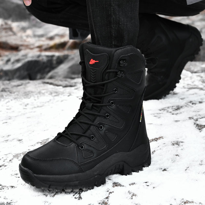 Women'S Shoes Hike - 男性オートバイ戦術ブーツレースアップ女性軍暖かい快適な登山ハイキングシューズぬいぐるみユニセックス狩猟ブーツ高品質