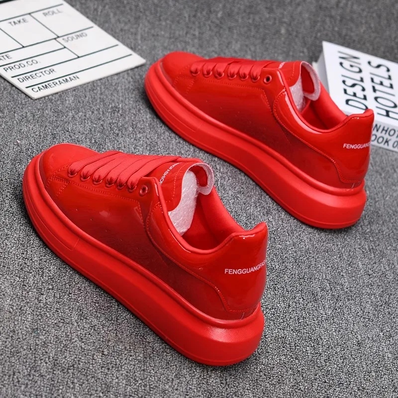 2025年 ラッカー仕上げ ホワイト カジュアルシューズ メ - Women Shoes Tennis のレビューと価格