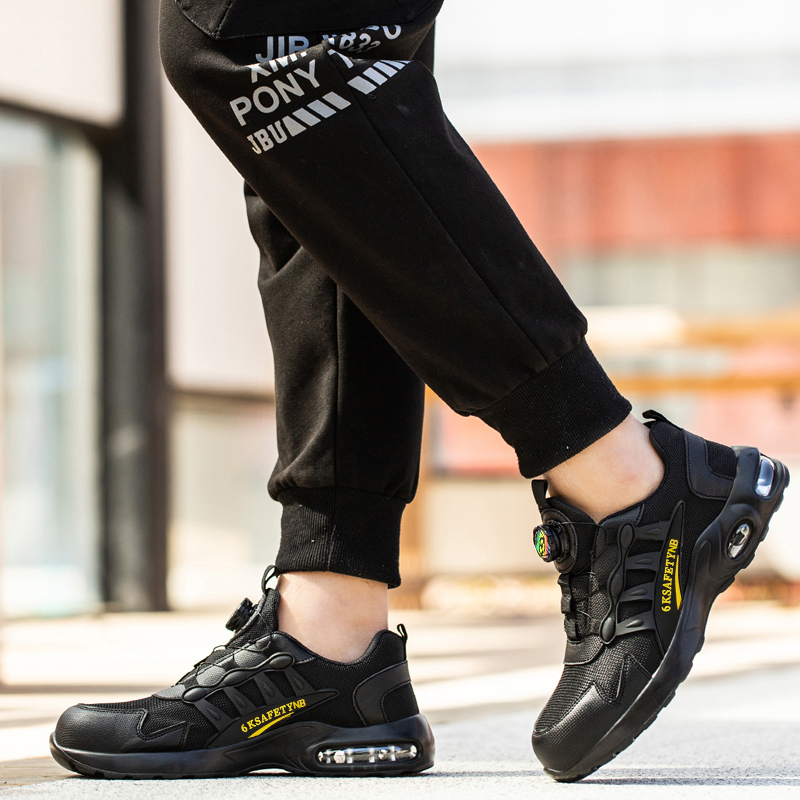 回転ボタン式安全靴 スチールトゥ安全靴 男女兼用 エア クッ - Women Shoes Tennis のレビューと価格