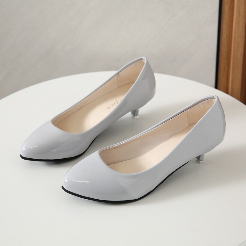 大きいサイズ35-42、柔らかい女性用ミドルヒールシングルシ - Women Shoes Black のレビューと価格