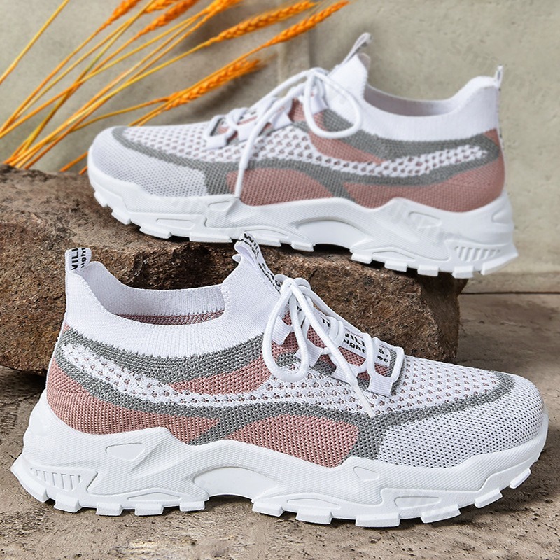 女性スニーカーシューズ大きいサイズ通気性メッシュ軽量プラット - Women Shoes Tennis のレビューと価格