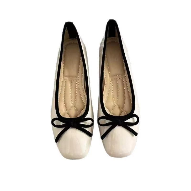 レディース バレエシューズ スクエアトゥ リボン スリップオ - Women'S Shoes Large のレビューと価格