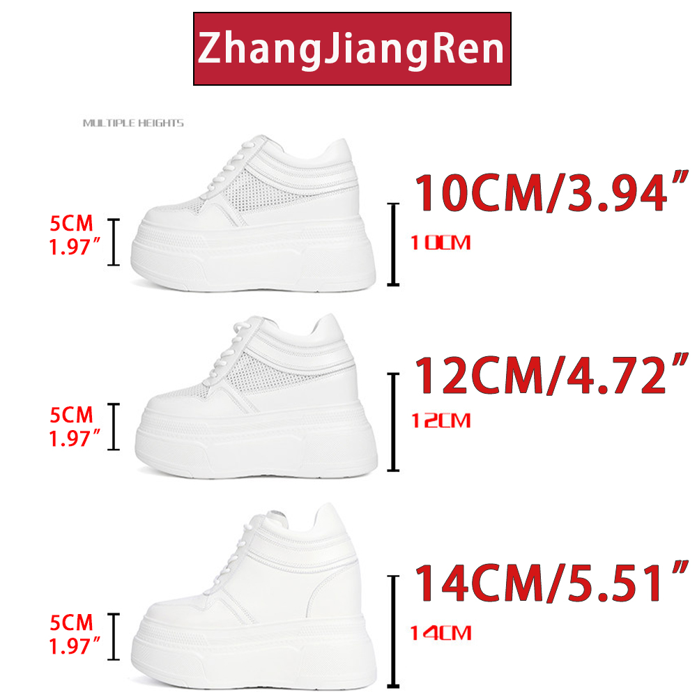 ZJR 10-14cm 厚底スニーカー レディース プラット - Mesh Sneaker Women のレビューと価格