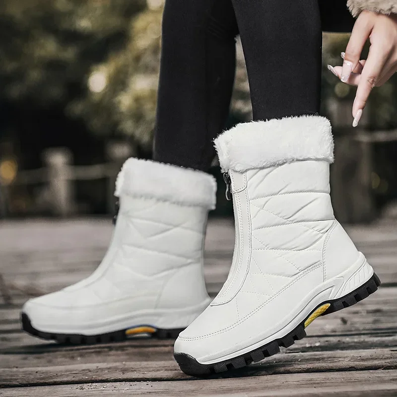 女性の冬のスノーブーツ防水スニーカー暖かい滑り止めブーツ屋外 - Women'S Shoes Hike のレビューと価格