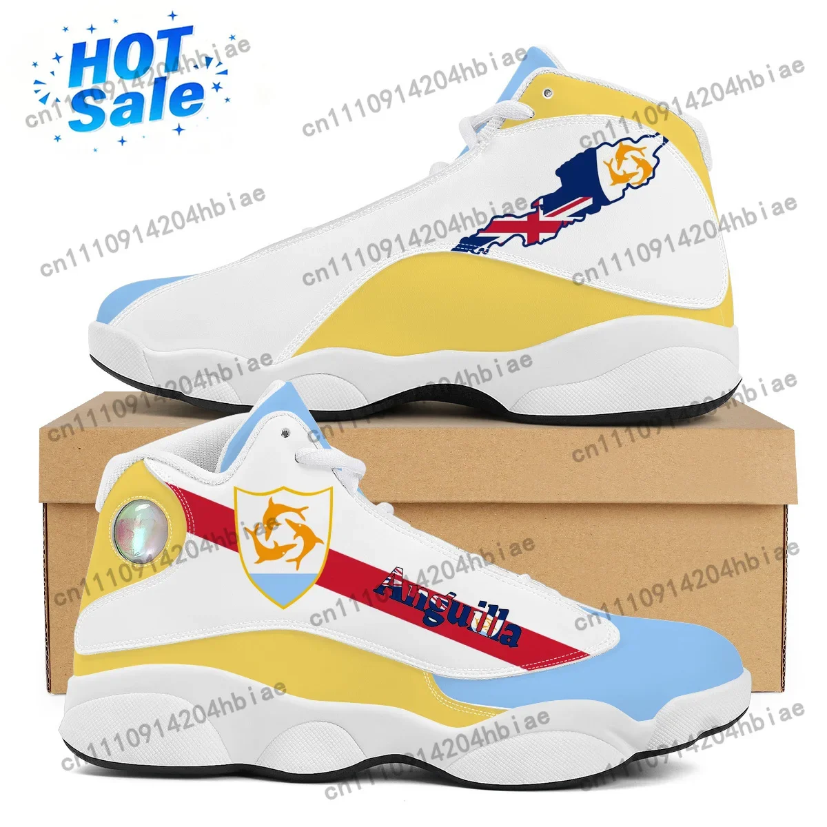 アンギラ旗プリントカスタムクールメンズレディースバスケットボ - Women Shoes Tennis のレビューと価格