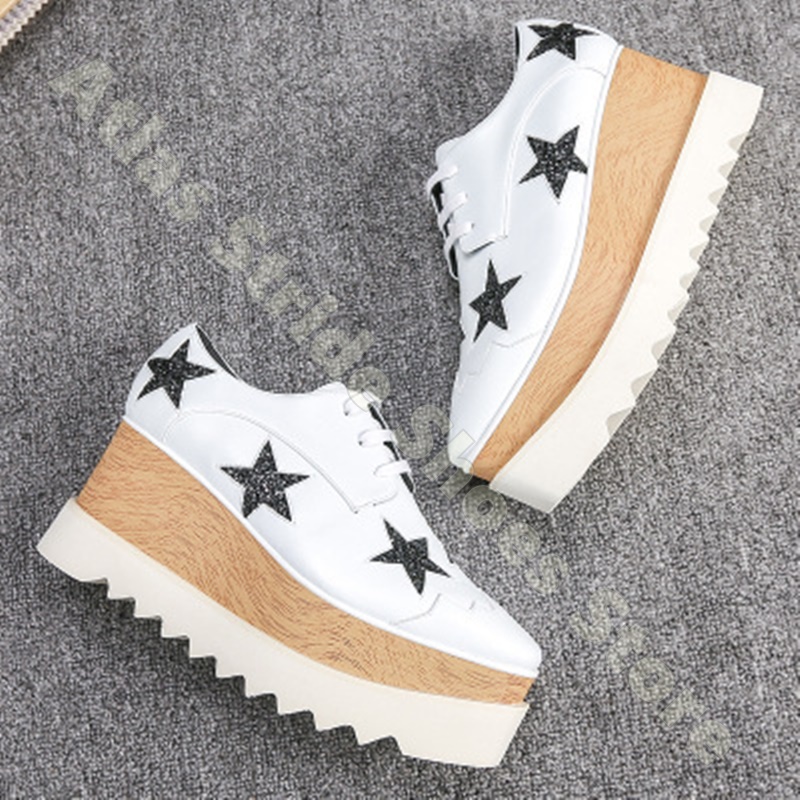 女性用シルバーメタリックスタープラットフォームスニーカー、チ - Women'S Shoes Hike のレビューと価格