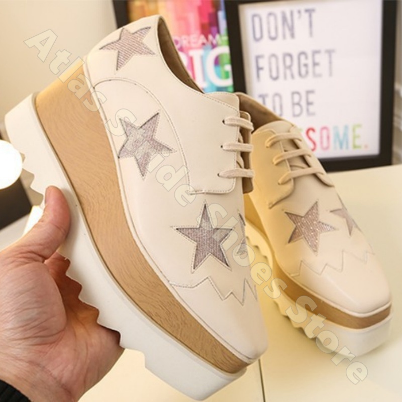 女性用シルバーメタリックスタープラットフォームスニーカー、チ - Women'S Shoes Hike のレビューと価格