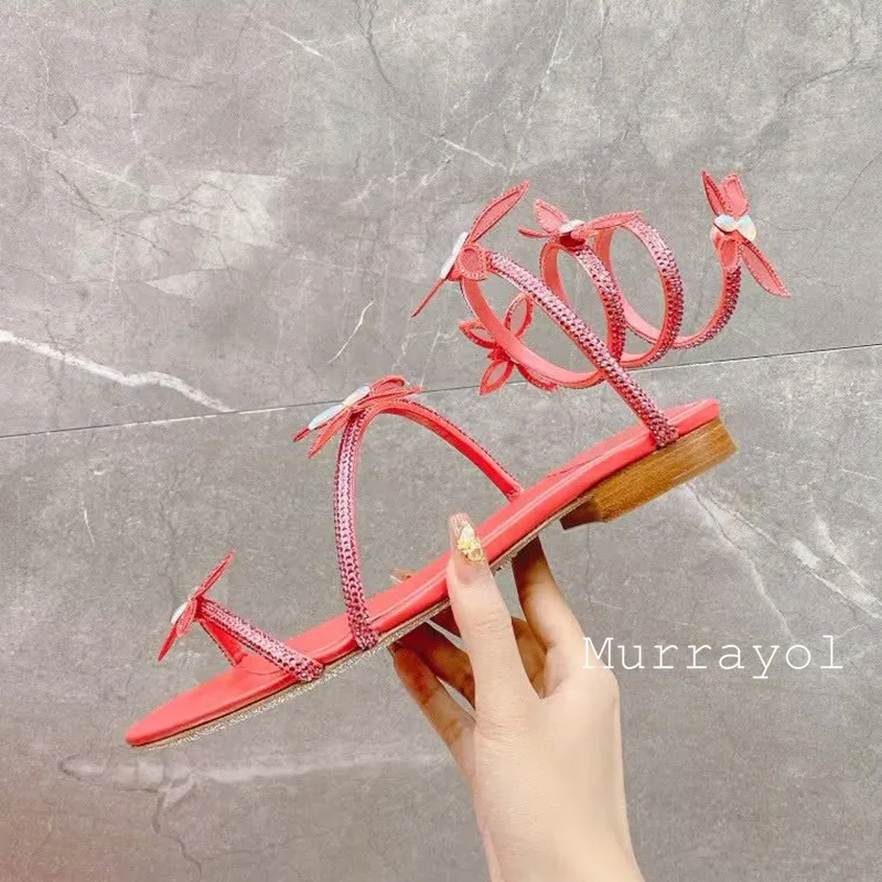 蛇の形の弾性ストラップサンダル女性ラインストーンフラワー装飾 - Women'S Shoes Size 12 のレビューと価格
