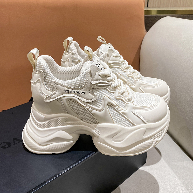 女性用身長アップスニーカー 春夏新作 厚底シューズ レディー - Mesh Sneaker Women のレビューと価格