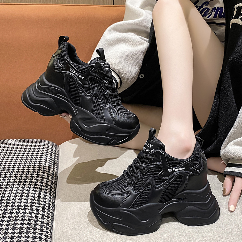 女性用身長アップスニーカー 春夏新作 厚底シューズ レディー - Mesh Sneaker Women のレビューと価格