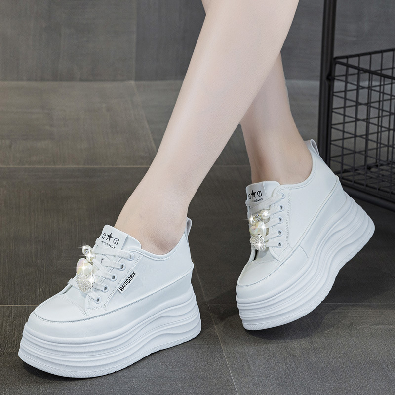 秋のレディース9CM身長アップシューズ、普段使いの厚底ファッ - Mesh Sneaker Women のレビューと価格