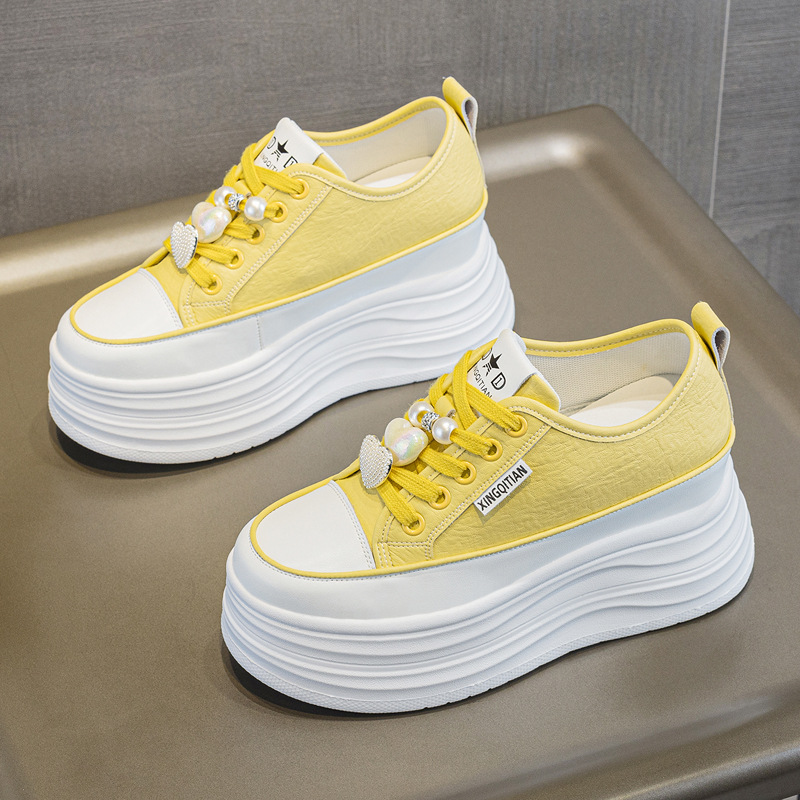秋のレディース9CM身長アップシューズ、普段使いの厚底ファッ - Mesh Sneaker Women のレビューと価格