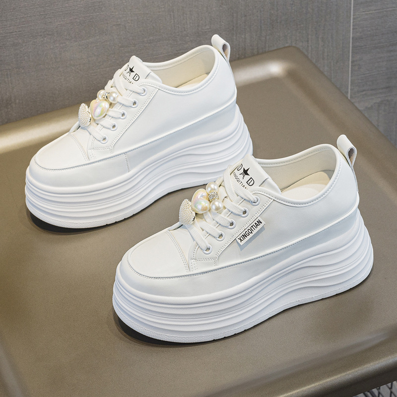 秋のレディース9CM身長アップシューズ、普段使いの厚底ファッ - Mesh Sneaker Women のレビューと価格