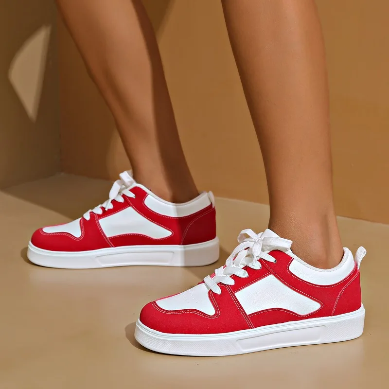 女性用レザースケートシューズ,快適なスケートシューズ,白,赤 - Women Shoes Vans のレビューと価格