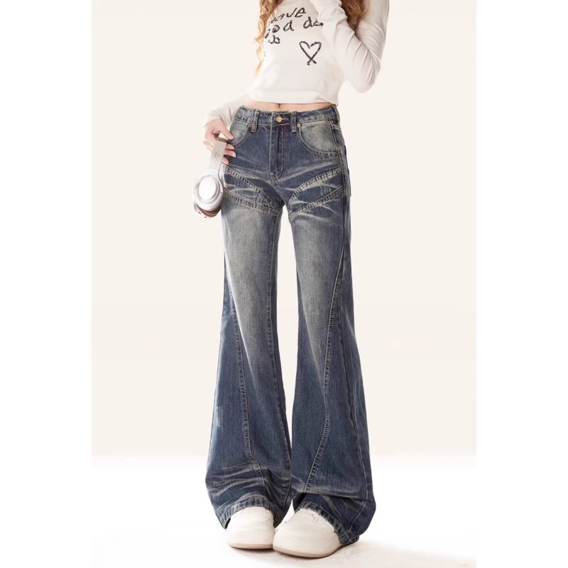 Y2K わずかにフレアなジーンズ女性春カジュアル 2 つの長 - Women'S Shoes X Wide のレビューと価格