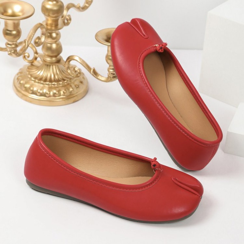 レディース スプリットトゥ バレエシューズ ノット装飾 スリ - Women'S Shoes Large のレビューと価格