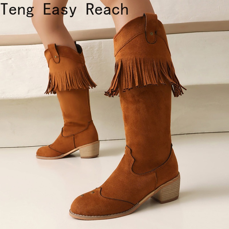 2025年冬新作 エレガントなハイバレルラウンドヘッドブーツ - Women'S Shoes Easy Street のレビューと価格