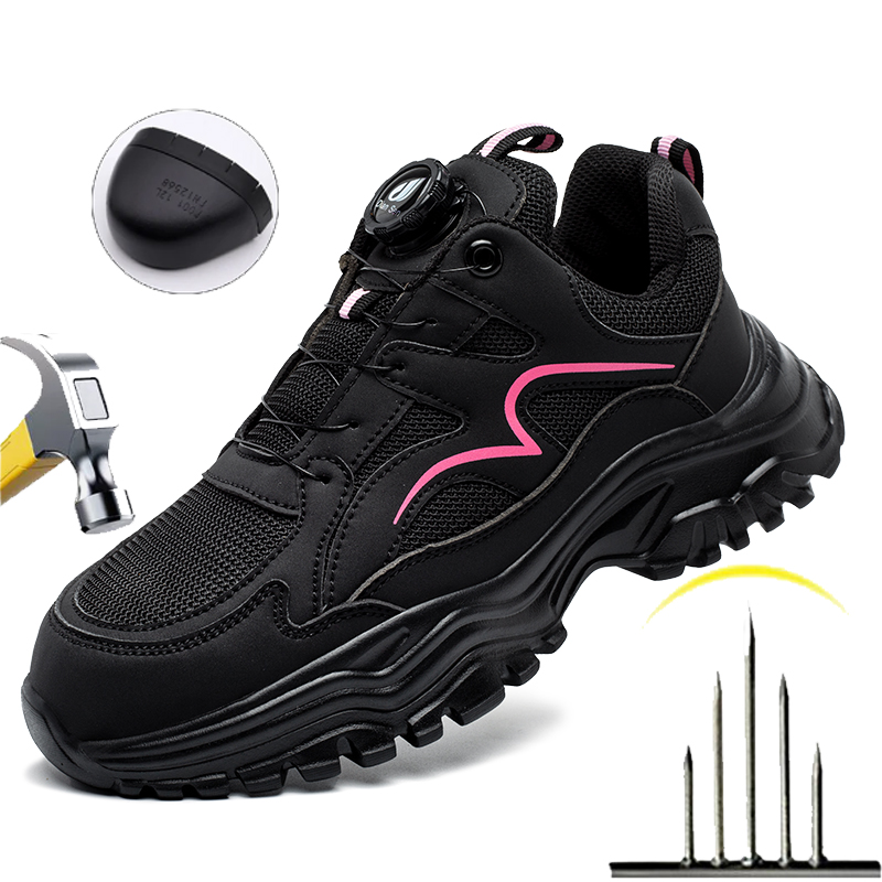 女性用作業靴 スチールトゥシューズ 軽量で壊れにくい安全靴  - Mesh Sneaker Women のレビューと価格