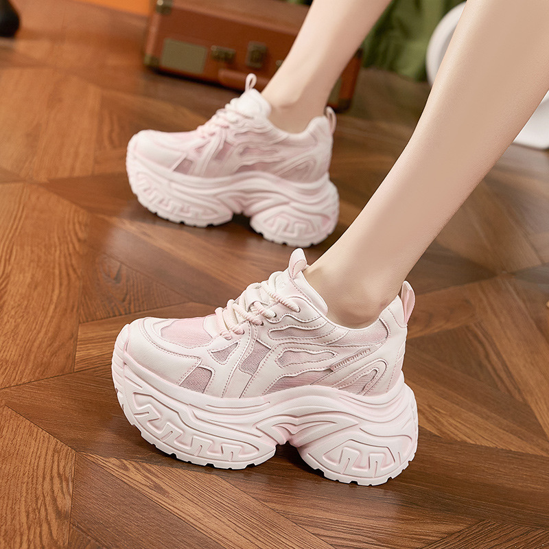 レディースファッション 厚底プラットフォームスニーカー 通気 - Mesh Sneaker Women のレビューと価格